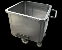 Nerezová bedna na kolečkách